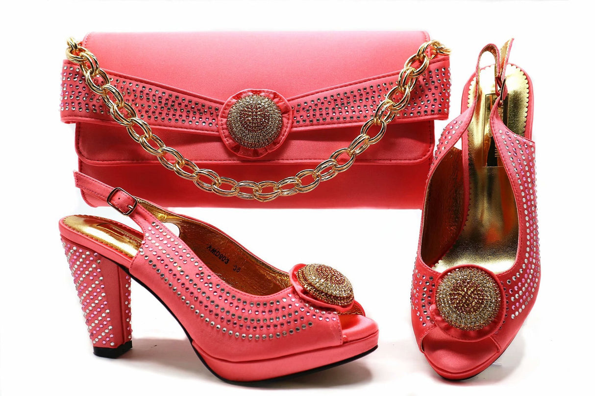 Beautiful Peep Toes Shoes With Handbag Autumn New Arrivals