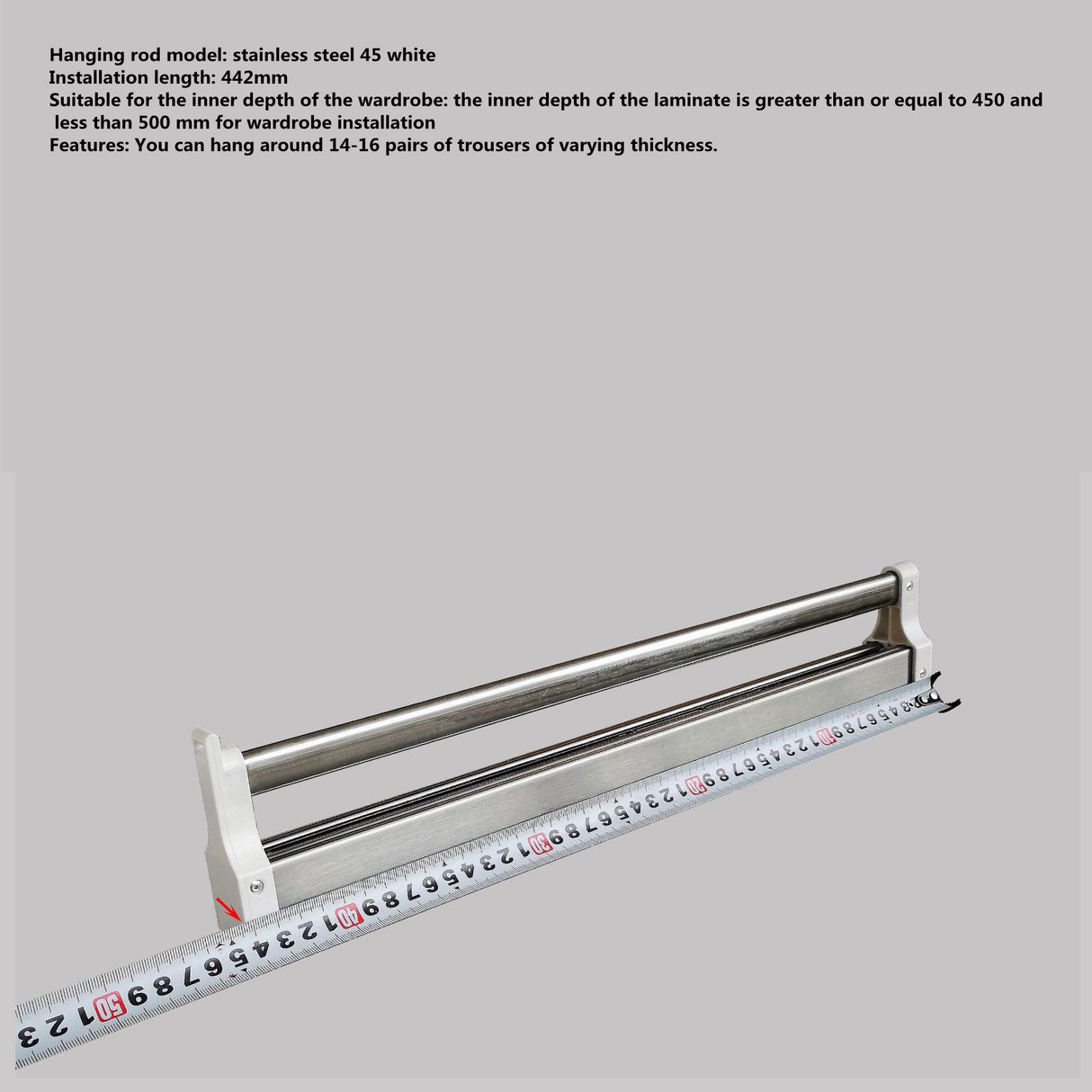 Wardrobe pull-out trousers slide