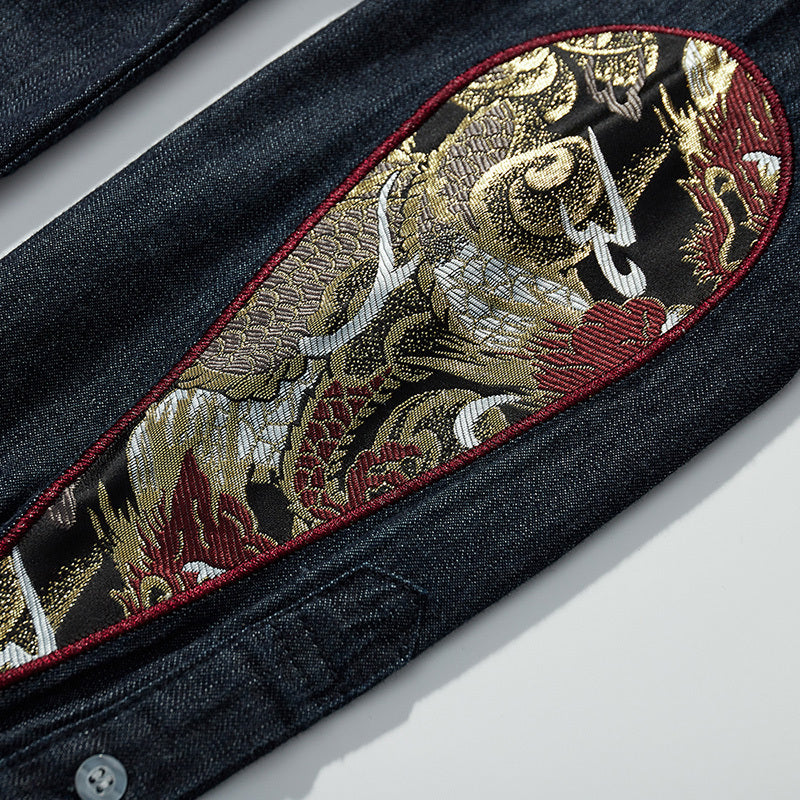 Drop sleeve denim shirt