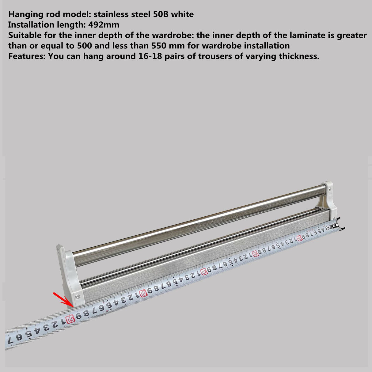 Wardrobe pull-out trousers slide