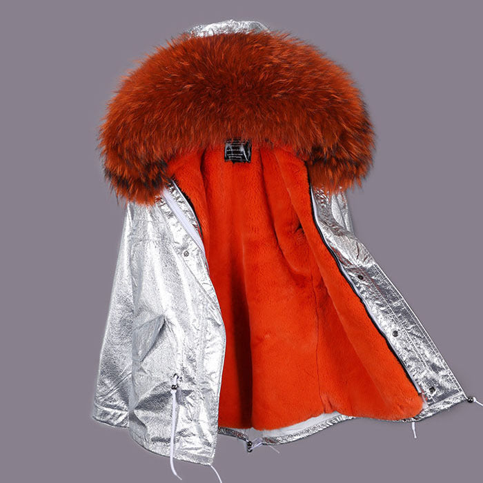 The Short Raccoon Fur Pie Overcomes The Female Waist And Looks Thin