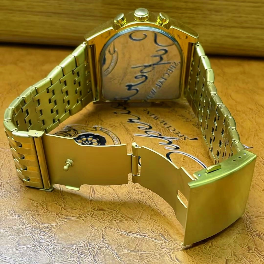 Multi-time Zone Large Dial Luminous Men's Watch