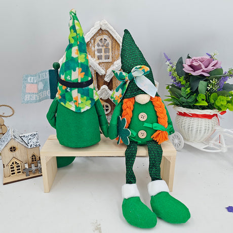 Green Leaf Festival Doll Ornaments Elf Festival