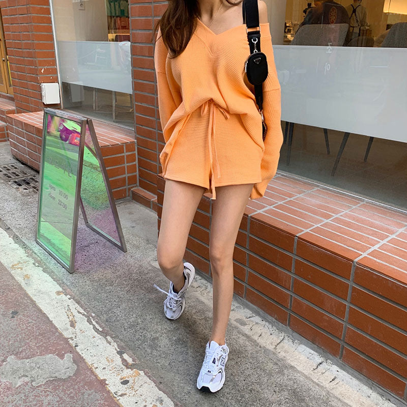 Western Style Fried Street V-neck Looks Thin And Gentle