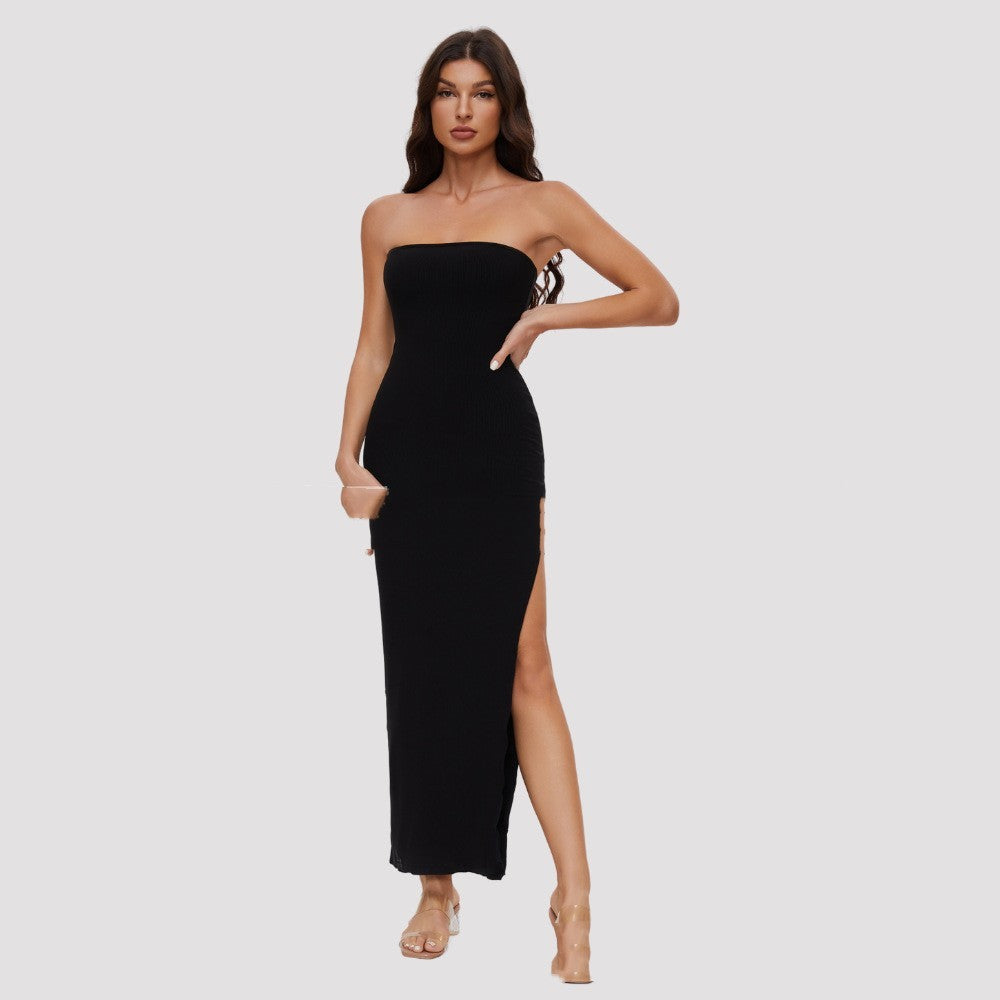 Double-layer Built-in Two-in-one Bra-free Belly-contracting Dress