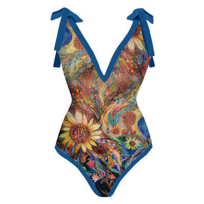 Ladies' One-piece Conservative Swimsuit That Covers Belly And Looks Thin