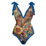 Ladies' One-piece Conservative Swimsuit That Covers Belly And Looks Thin