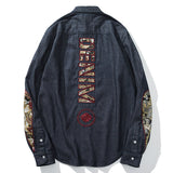 Drop sleeve denim shirt