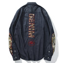 Drop sleeve denim shirt