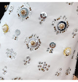 Hand-Beaded High Waist Skirt Looks Thin