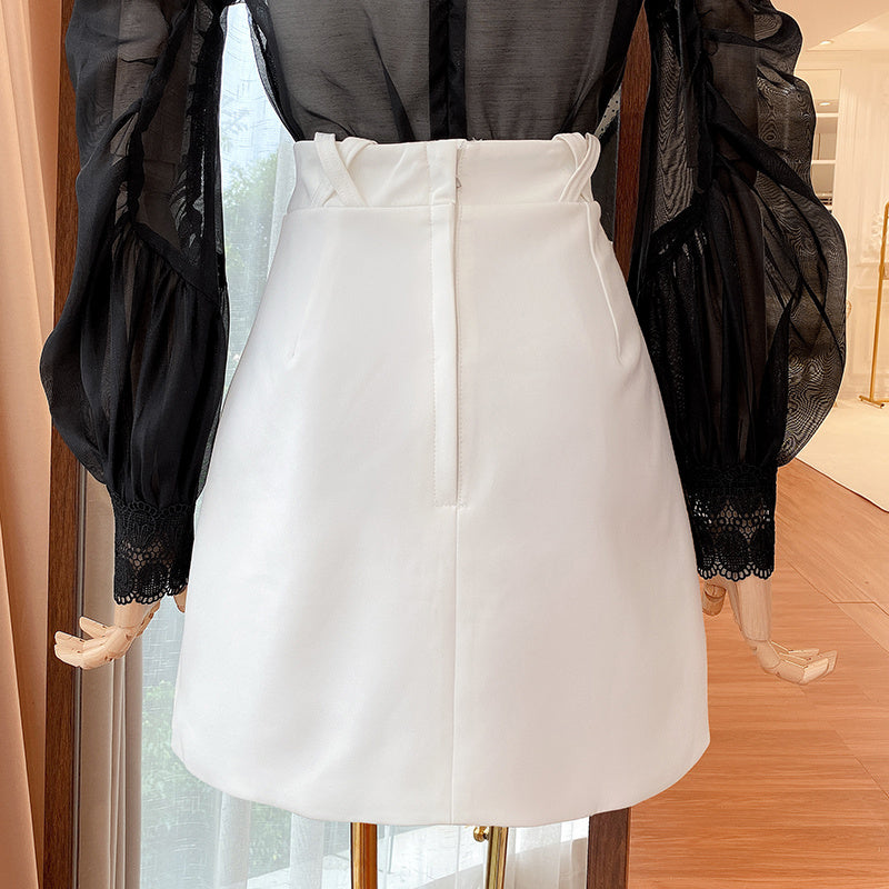 Hand-Beaded High Waist Skirt Looks Thin