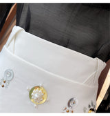 Hand-Beaded High Waist Skirt Looks Thin