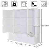 4-storey 16 Grid Cube Wardrobe
