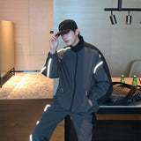 Men's Reflective Athleisure Jacket Pants Two Piece