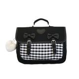 Fashion British Style Girls' Checkered Backpack