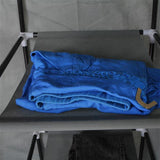 5-layer 12 Grid Canvas Free Wardrobe Gray