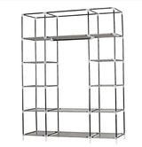 5-layer 12 Grid Canvas Free Wardrobe Gray