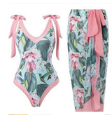 Ladies' One-piece Conservative Swimsuit That Covers Belly And Looks Thin