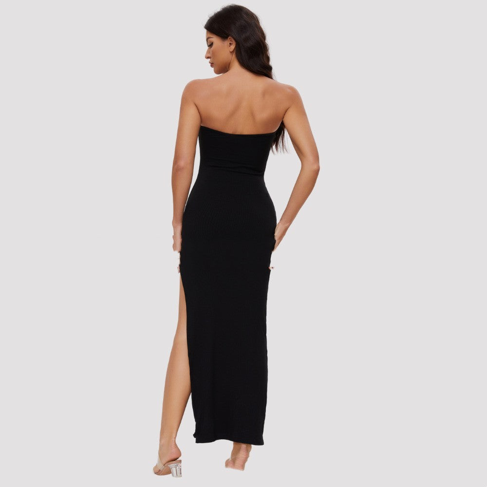 Double-layer Built-in Two-in-one Bra-free Belly-contracting Dress