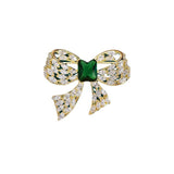 Zircon Bow Brooch Simple Sweater Corsage Accessories