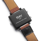 Men's Multi Time Zone Canvas Square Dial Plate Watch