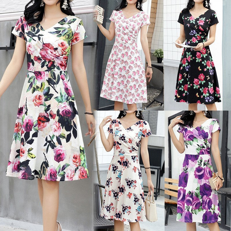 Digital Printing Plus Size Women's Clothing Looks Thin