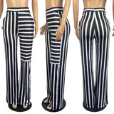 Women's Colorblock Striped Straight Wide Leg Lounge Pants