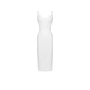 Black Suspender Wrap Hip Dress Looks Slim