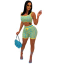 Summer New Fashion Jacquard Knitting Suit Women