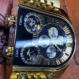 Multi-time Zone Large Dial Luminous Men's Watch