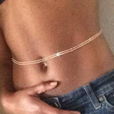 Super Flash Rhinestone Waist Chain Accessories Body