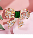 Zircon Bow Brooch Simple Sweater Corsage Accessories