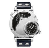 OULM dual time zone quartz watch