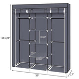 Non Woven Wardrobe With 5 Layers And 9 Compartments