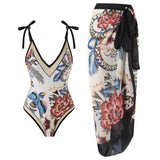 Ladies' One-piece Conservative Swimsuit That Covers Belly And Looks Thin