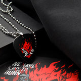 Couple Titanium Steel Band Picks Keychain