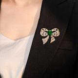 Zircon Bow Brooch Simple Sweater Corsage Accessories