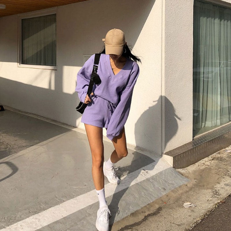 Western Style Fried Street V-neck Looks Thin And Gentle